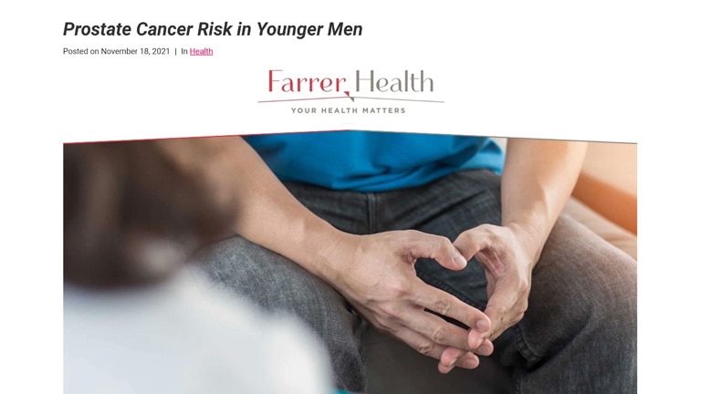 Prostate Cancer Risk in Younger Men by Dr Lie Kwok Ying